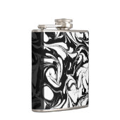 Schwarz-Weiß-Marmorstein Flachmann (Rechts)