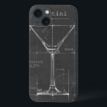 Schwarz-Weiß-Martini-Glas-Blueprint Case-Mate iPhone Hülle<br><div class="desc">Schwarz & Weiß Martini Glas Blueprint. Künstler: Ethan Harper. Bild-ID: 106174Z.</div>