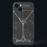 Schwarz-Weiß-Martini-Glas-Blueprint Case-Mate iPhone Hülle<br><div class="desc">Schwarz & Weiß Martini Glas Blueprint. Künstler: Ethan Harper. Bild-ID: 106174Z.</div>