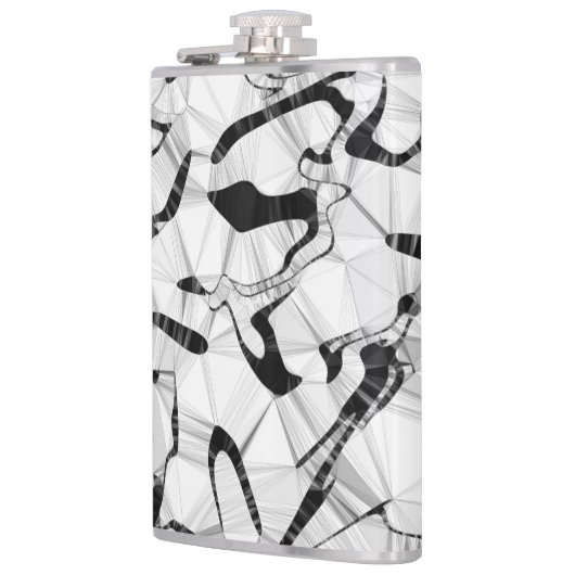 Schwarz-Weiß-Maske in der Hüftmaske Flachmann (Links)