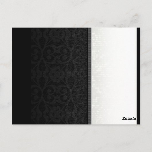 Schwarz-Weiß-Match-BLANK-Platzkarten Postkarte (Rückseite)