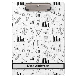 Schwarz-Weiß-Mathematik - individuell anpassbare L Klemmbrett