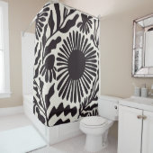 Schwarz-Weiß-Matisse Duschvorhang (Beispiel)