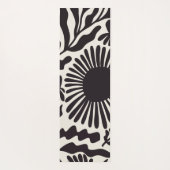 Schwarz-Weiß-Matisse Yogamatte (Rückseite)
