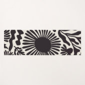Schwarz-Weiß-Matisse Yogamatte (Vorderseite (Horizontal))