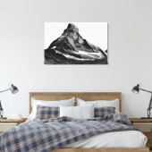 Schwarz-Weiß-Matterhorn-Nordwand Leinwanddruck (Insitu (Schlafzimmer))