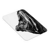 Schwarz-Weiß-Matterhorn-Nordwand Magnet (Rechte Seite)