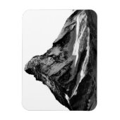 Schwarz-Weiß-Matterhorn-Nordwand Magnet (Vertikal)