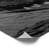 Schwarz-Weiß-Matterhorn-Nordwand Poster (Ecke)