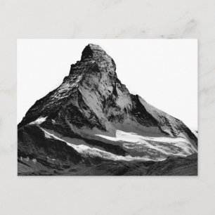 Schwarz-Weiß-Matterhorn-Nordwand Postkarte