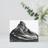 Schwarz-Weiß-Matterhorn-Nordwand Postkarte (Stehend Vorderseite)