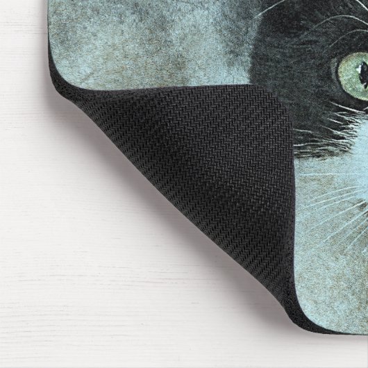 Schwarz-Weiß-Maus | ABSTRAKT | Wasserfarbe Mousepad (Ecke)