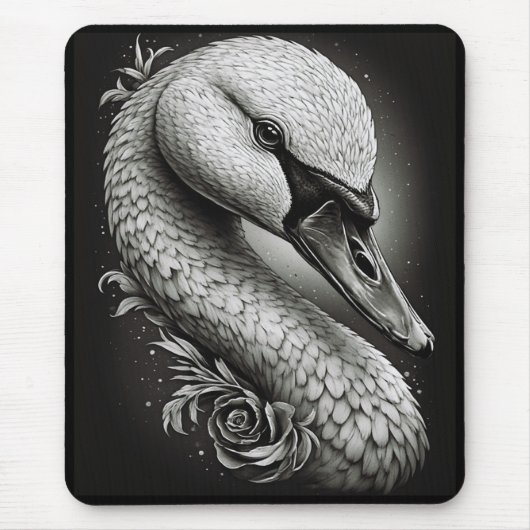 Schwarz-Weiß-Maus-Pad Mousepad (Vorne)