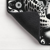 Schwarz-weiß-Mauspad mit Leopard-Muster Mousepad (Ecke)