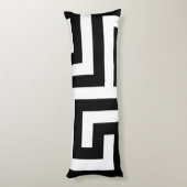 Schwarz-Weiß-Maze-Kissen Seitenschläferkissen (Rückseite (Vertikal))