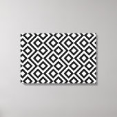 Schwarz-Weiß-Meander Leinwanddruck (Vorderseite)