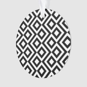 Schwarz-Weiß-Meander Ornament