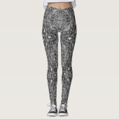 Schwarz-Weiß-Medaillon-Leggings Leggings (Vorderseite)