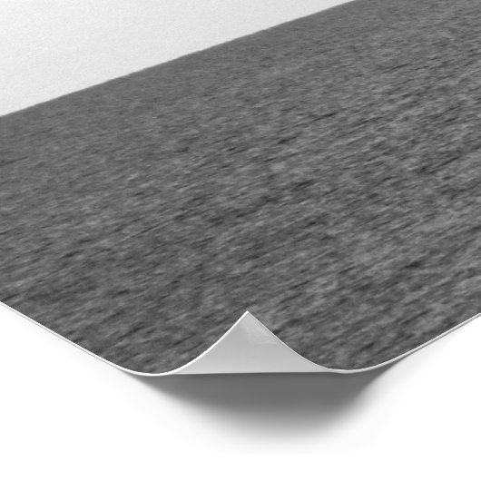 Schwarz-Weiß-Meerblick Horizont 16x20 Poster (Ecke)