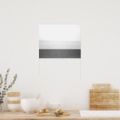 Schwarz-Weiß-Meerblick Horizont 16x20 Poster (Küche)