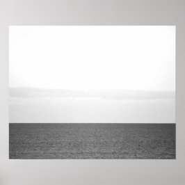 Schwarz-Weiß-Meerblick Horizont 16x20 Poster