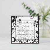 Schwarz-Weiß-Mehrzweckeinladung Einladung (Stehend Vorderseite)