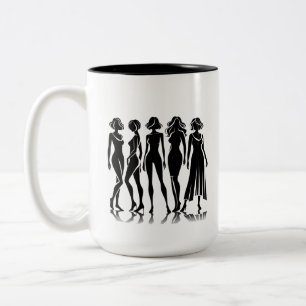 Schwarz-Weiß-Menopause Kaffee-Tasse Zweifarbige Tasse