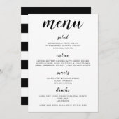 Schwarz-Weiß-Menü Menükarte (Vorne/Hinten)