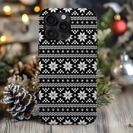 Schwarz-Weiß-Messe Isle Weihnachten Pullover druck Case-Mate iPhone Hülle
