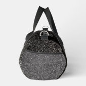 Schwarz-Weiß-Metallischer Glitzer Luxuriöser Glam Duffle Bag (Rechts)