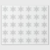 Schwarz-Weiß-Metatron-Würfel Geschenkpapier (Flach)