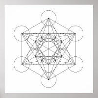 Schwarz-Weiß-Metatron-Würfel