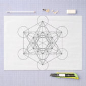 Schwarz-Weiß-Metatron-Würfel Seidenpapier (Handwerk)