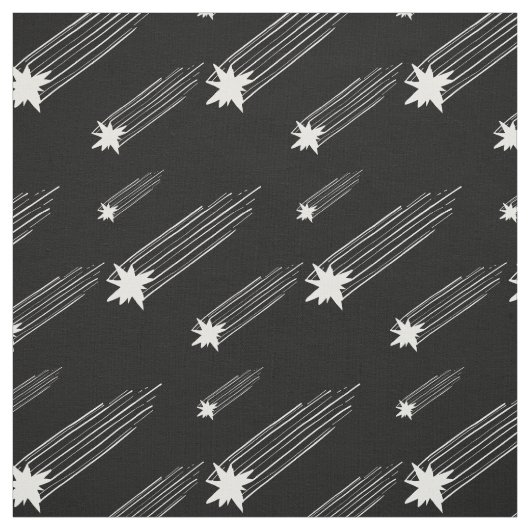 Schwarz-Weiß-Meteor-Dusche - Star-Printwerbung Stoff (Muster)