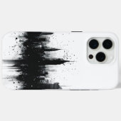 Schwarz-Weiß-Metropole Case-Mate iPhone Hülle (Rückseite (Horizontal))