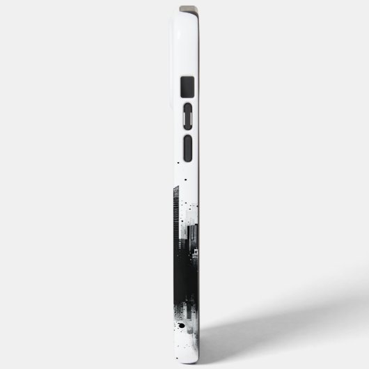 Schwarz-Weiß-Metropole Case-Mate iPhone Hülle (Rückseite / Links)