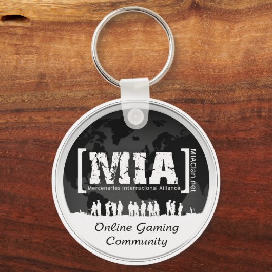 Schwarz-Weiß-MIAClan.net Schlüsselkette Schlüsselanhänger (Vorderseite)