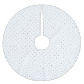 Schwarz-Weiß-Micro-Polka-Punkt 2 Polyester Weihnachtsbaumdecke (Vorderseite)