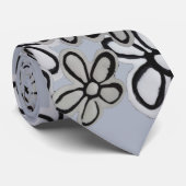 Schwarz-Weiß-Milchmuster Krawatte (Gerollt)