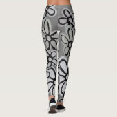 Schwarz-Weiß-Milchmuster Leggings (Rückseite)