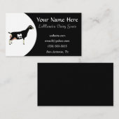 Schwarz-Weiß-Milchziege La Mancha Visitenkarte (Vorne/Hinten)