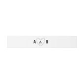 Schwarz-Weiß-Mindest-Script-Einladung Einladungsbanderole (Flach)