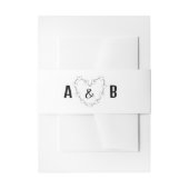 Schwarz-Weiß-Mindest-Script-Einladung Einladungsbanderole (Vorderseite Beispiel)