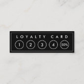 Schwarz-weiß Mini Chic Modernes Minimalistisch Treuekarte (Rückseite)