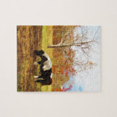 Schwarz-Weiß-Miniaturpony / Pferd Puzzle (Horizontal)