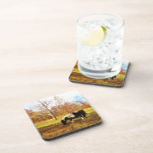 Schwarz-Weiß-Miniaturpony / Pferd Untersetzer (Rechte Seite)