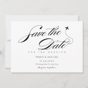 Schwarz-Weiß-Miniaturreise Save The Date