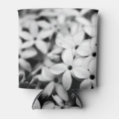 Schwarz-Weiß-Miniflorchen Dosenkühler (Vorderseite)
