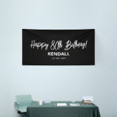 Schwarz & Weiß Minimal Custom Happy Birthday Banne Banner (Messeveranstaltung)