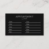 Schwarz & Weiß, Minimal, elegant, Salon, QR-Code Terminkarte (Rückseite)